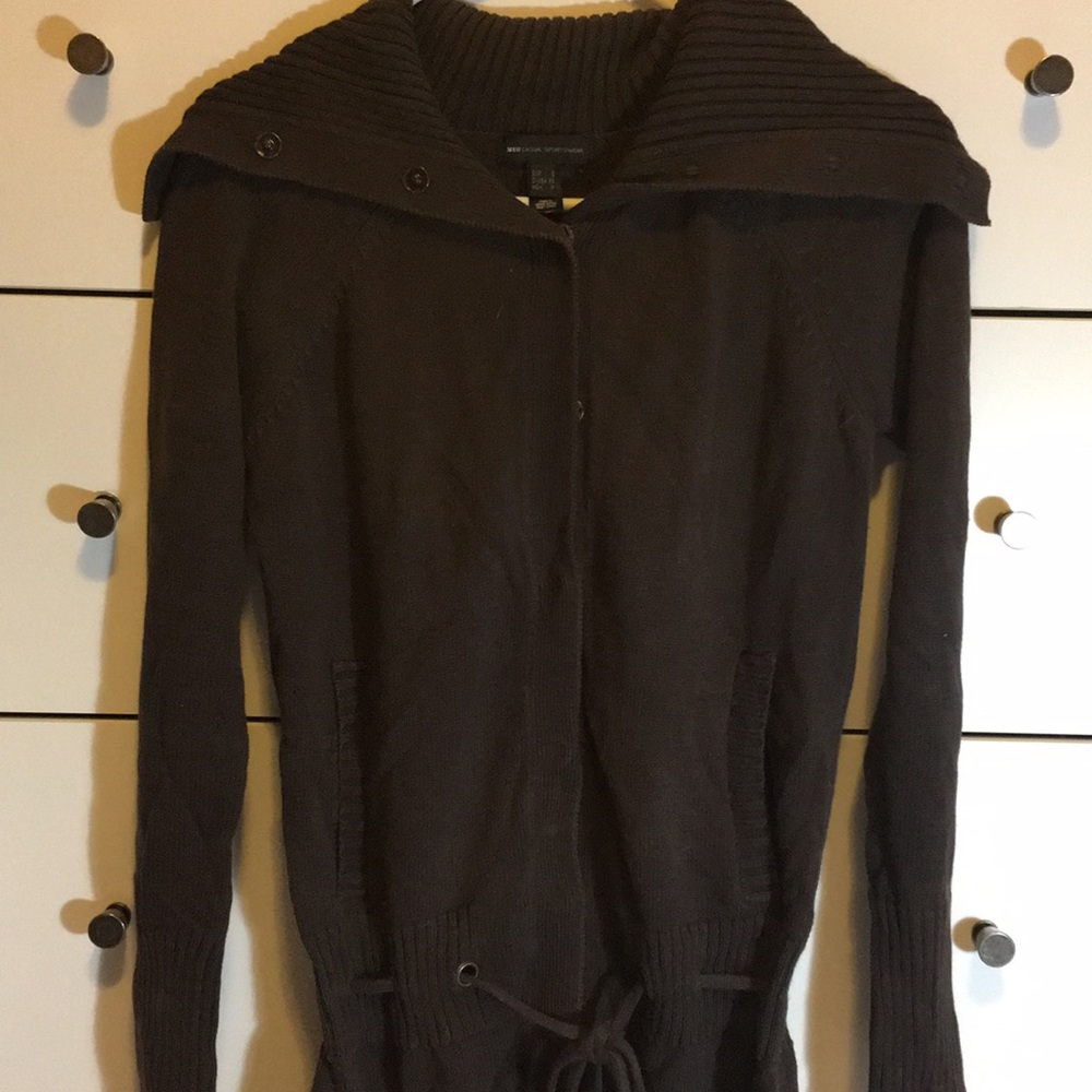 Mango brown light jacket or cardigan shacket Sz XS